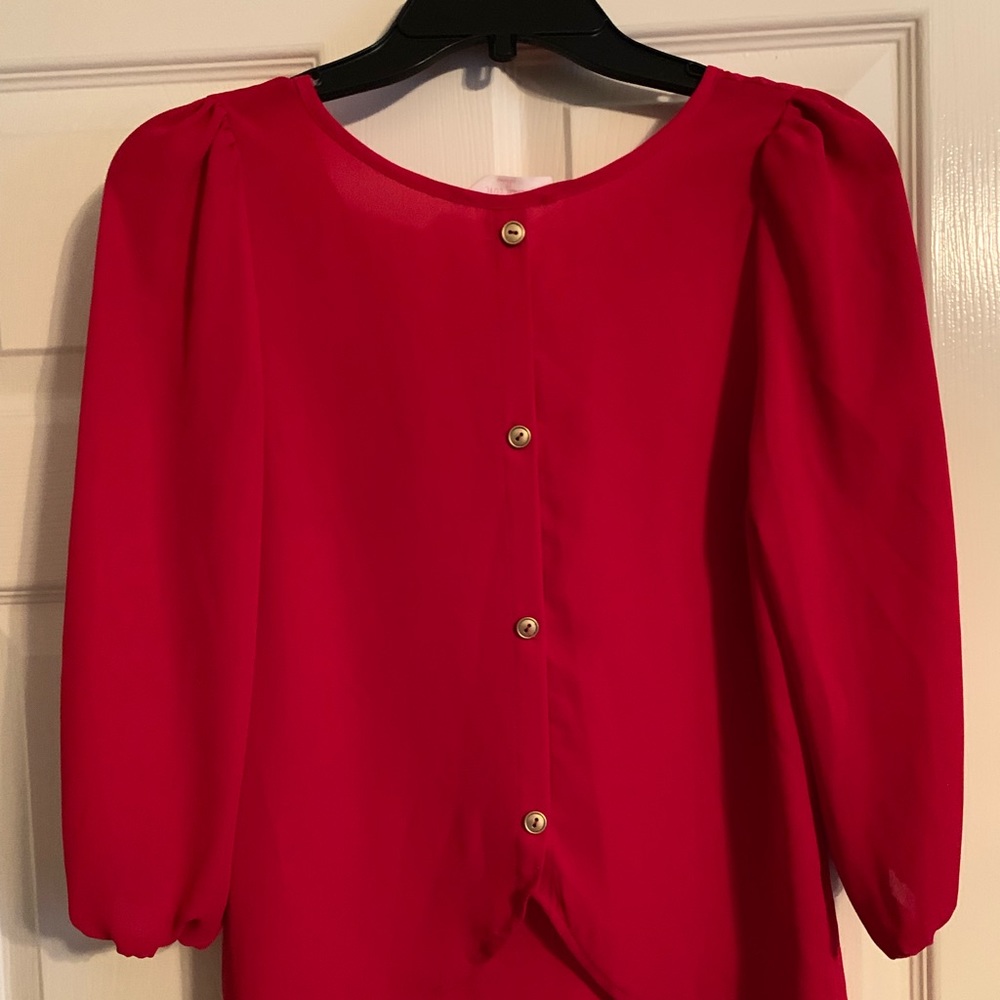 Red blouse